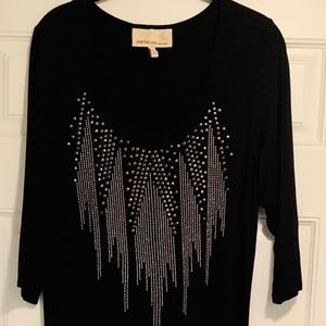 “Blinged out” Shark-bite Tunic